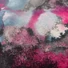 Kép 2/3 - Jég jersey - Festékszóró hatású mintával, magenta-kék