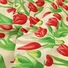 Kép 1/3 - Pamutvászon - Piros tulipán mintával