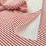 Kép 2/4 - Pamut szatén, elasztikus - Piros-fehér csíkos mintával