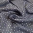 Kép 1/3 - Tencel szövet, Denim – Farmer kék alapon fehér pöttyös mintával