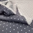 Kép 2/3 - Tencel szövet, Denim – Farmer kék alapon fehér pöttyös mintával
