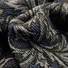 Kép 2/4 - Jacquard – Ornamentikus levél mintával, sötétkék