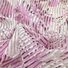 Kép 1/3 - Tüll, bordás – Fehér-magenta színben, trópusi virág mintával