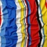 Kép 1/4 - Viszkóz jersey - Csíkos mintával, piros-kék