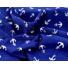 Kép 4/5 - Bútorvászon – Kék alapon fehér horgony mintával, LONETA