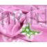 Kép 4/5 - Dekorvászon – Rózsaszín alapon nagy csillagos mintával, LONETA