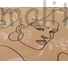 Kép 6/6 - Dekorvászon – Kontúros női arc mintával, barna alapon, LONETA TANNER