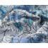Kép 4/6 - Dekorvászon – Virágos, kontúros női arc mintával, kék, LONETA SILWET