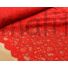 Kép 3/5 - Bordűrös tüll csipke – Piros színben, zsinóros mintával