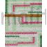 Kép 2/6 - Elasztikus csipke – Zöld-rózsaszín szögletes mintával
