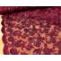 Kép 3/4 - Bordűrös tüll csipke – Flitterrel díszítve, bordó színben