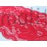 Kép 3/4 - Csipke szalag – Elasztikus csipke, piros színben, rózsa mintával, 13cm