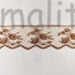 Kép 1/5 - Csipke szalag – Közép barna színben, virágcsokor mintával, 70mm (180730)