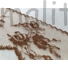 Kép 4/5 - Csipke szalag – Közép barna színben, virágcsokor mintával, 70mm (180730)