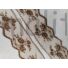 Kép 5/5 - Csipke szalag – Közép barna színben, virágcsokor mintával, 70mm (180730)