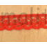 Kép 3/3 - Csipke szalag – Piros pamut csipke, 3cm