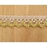 Kép 3/3 - Csipke szalag – Vajszínű és arany, cakkos pamut csipke, 1,7cm