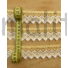 Kép 2/2 - Csipke szalag – Fehér és sárga, cakkos pamut csipke, 4cm