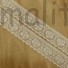 Kép 1/3 - Csipke szalag – Vajszínű műszál csipke hatszöges virágos mintával, 4cm