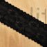 Kép 1/3 - Csipke szalag – Fekete színben, elasztikus, 7,5cm