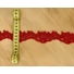 Kép 2/3 - Csipke szalag – Piros színben, virágos mintával, 3,5cm