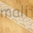 Kép 1/3 - Csipke szalag – Vajszínű műszál csipke margaréta mintával, 6.5 cm