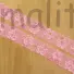 Kép 1/3 - Csipke szalag – Rózsaszín színben, elasztikus, 3cm