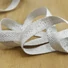 Kép 1/3 - Köper szalag – Fehér színben, lurexes, 15mm