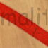 Kép 1/3 - Szövött szalag – Piros színben, kötött hatású, 3cm