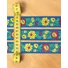 Kép 2/2 - Hímzett szalag – Matyó mintával, kék alapon sárga-piros virággal, 3,3cm
