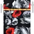 Kép 2/6 - Viszkóz jersey – Szürke és piros rózsás mintával