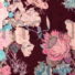 Kép 1/6 - Barbi Crepe – Bordó alapon színes nagy virágos mintával
