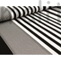 Kép 3/5 - Viszkóz jersey – Fekete-fehér változatos szélességű csíkos mintával
