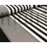 Kép 3/5 - Viszkóz jersey – Fekete-fehér változatos szélességű csíkos mintával