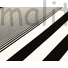Kép 5/5 - Viszkóz jersey – Fekete-fehér változatos szélességű csíkos mintával