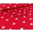 Kép 3/4 - Pamut jersey – Piros alapon fehér szívecske mintával