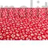 Kép 4/4 - Pamut jersey – Piros alapon fehér apró virágos mintával