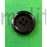 Kép 3/3 - Műanyag gomb – Kabátgomb fekete színben, négylyukú, 28mm