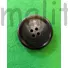 Kép 3/3 - Műanyag gomb – Kabátgomb szürke cirmos színben, négylyukú, 28mm