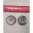 Kép 2/4 - Műanyag gomb – Kabátgomb, koptatott, világosszürke, 23mm