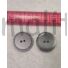 Kép 2/4 - Műanyag gomb – Kabátgomb, koptatott, világosszürke, 23mm