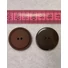 Kép 2/4 - Műanyag gomb – Kabátgomb, koptatott barna, kétlyukú, 28mm