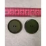 Kép 2/4 - Műanyag gomb – Kabátgomb, koptatott zöld , kétlyukú, 28mm