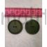 Kép 2/4 - Műanyag gomb – Kabátgomb, koptatott zöld , kétlyukú, 28mm