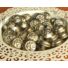 Kép 3/3 - Fém, ezüst szürke gomb – Oroszlán mintával, ...ET AMO, 36"