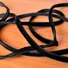 Kép 1/2 - Bársony szalag – Fekete színben, nem elasztikus, 4mm