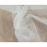 Kép 5/6 - Alkalmi organza – Tört fehér színben, vonalas glitter mintával