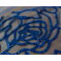 Kép 4/4 - Alkalmi tüll – Bársonyos nagy virág mintával, királykék színben