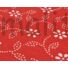 Kép 4/4 - Pamutvászon – Piros alapon, fehér tekergőző virág mintával