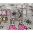 Kép 4/4 - Pamutvászon – Zsiráf, majom és víziló mintával, rózsaszín árnyalatban
